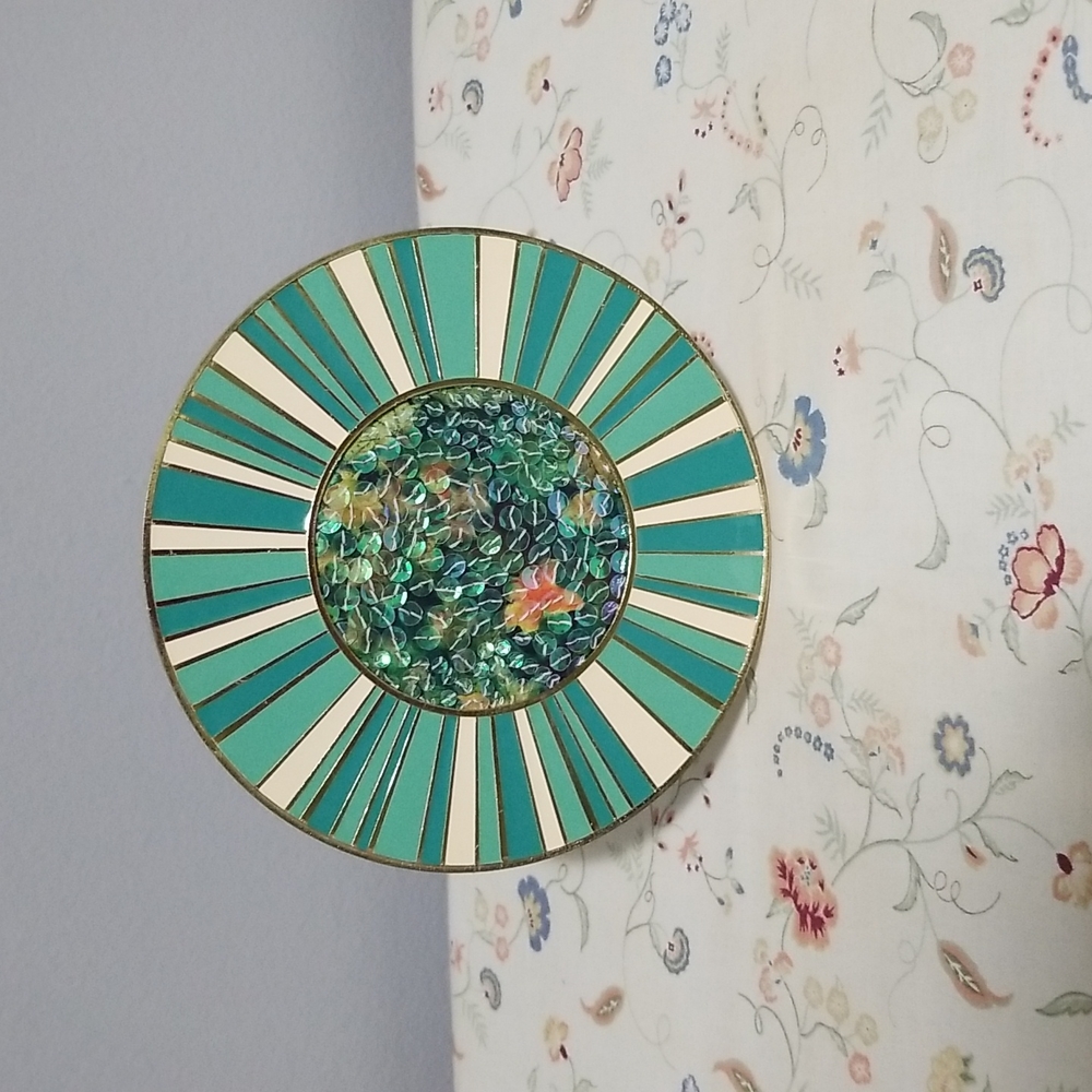 Handmade Sequin Embroidery Frame Art